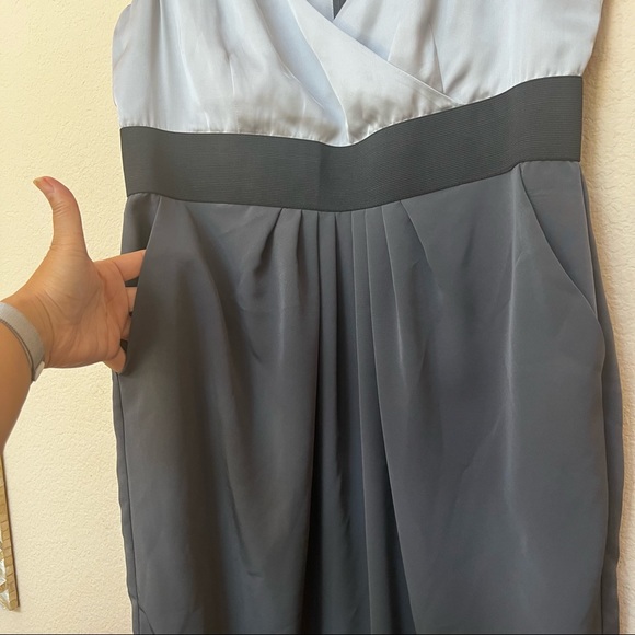 H&M Grey Black Sleeveless Dress Sz 14 B1/29 - Picture 7 of 14